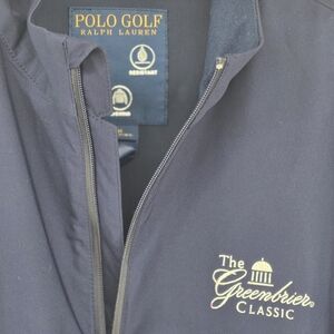 Polo Golf Ralph Lauren Bi-Swing Windbreaker Med Jacket Blue Big Pony Greenbrier